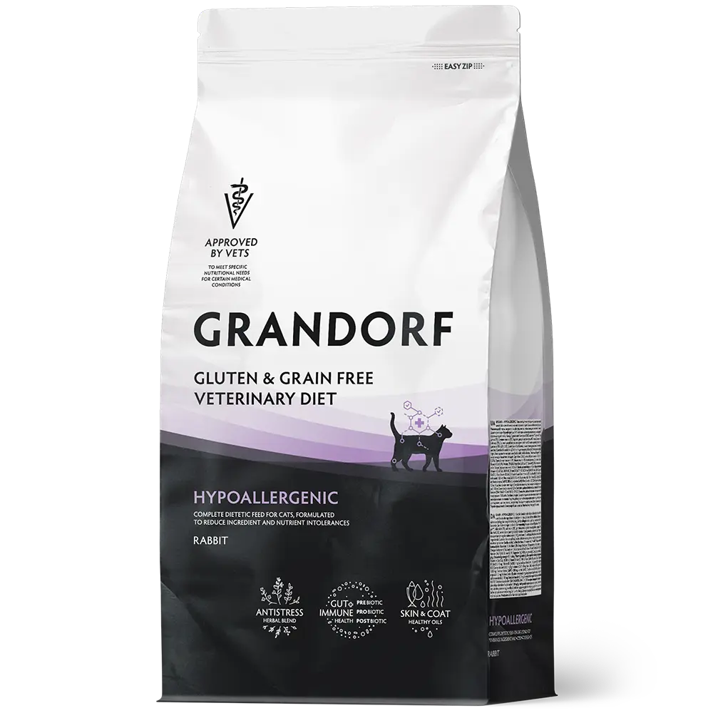 Grandorf Vet Rabbit Hypoallergenic Dry Cat Food for Adult Cats