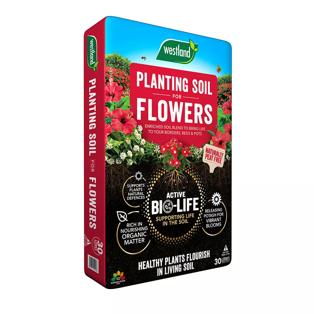 Westland Bio-Life Planting Soil for Flowers, 30L