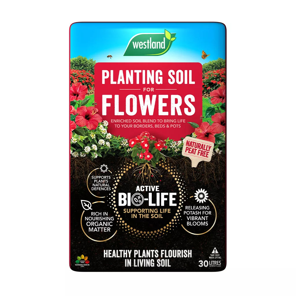 Westland Bio-Life Planting Soil for Flowers, 30L