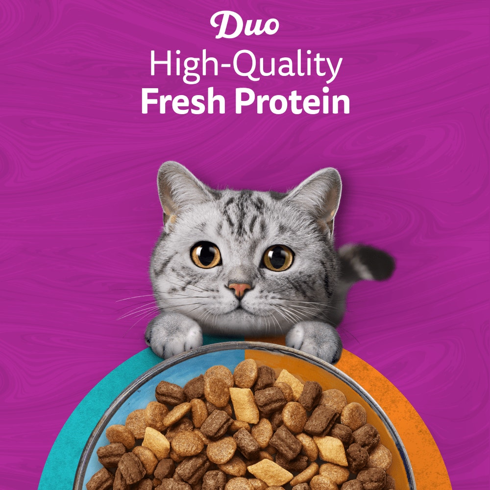 Whiskas Duo Surf & Turf Dry Cat Food for Adult Cats, 1.9kg
