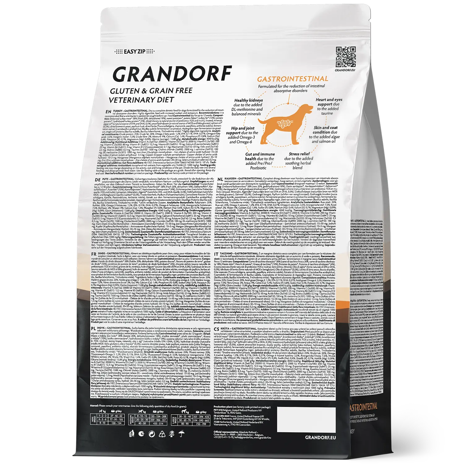 Grandorf Vet Turkey Gastrointestinal Dry Dog Food for Adult Dogs