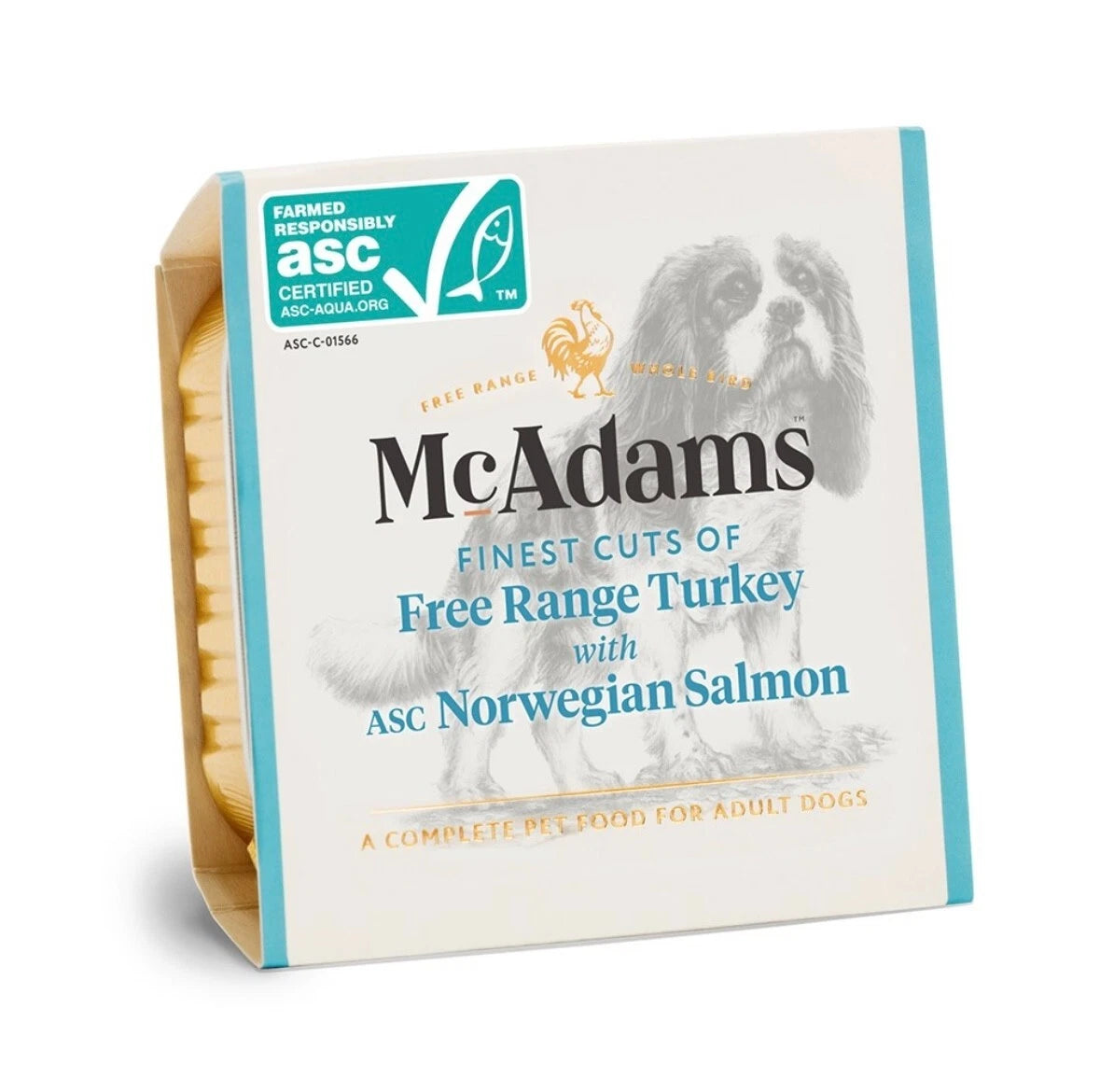 McAdams Free Range Turkey with Norwegian Salmon Wet Dog Food for Adult Dogs, 150g