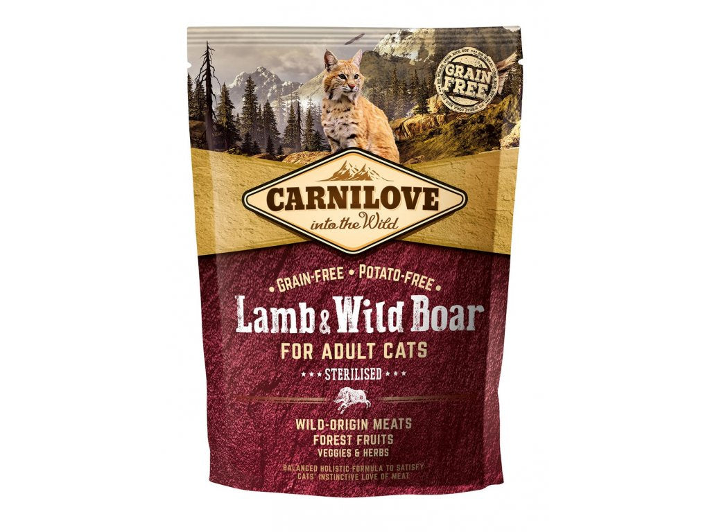 Carnilove Lamb & Wild Boar Dry Cat Food for Adult Cats