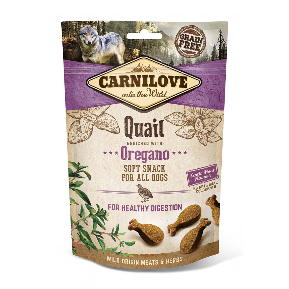 Carnilove Quail Enriched with Oregano Soft Dog Treats, 200g
