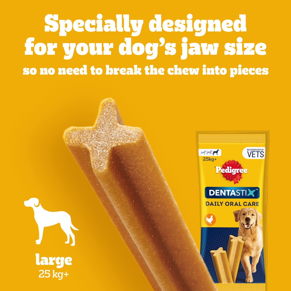 Pedigree DentaStix Daily Dental Dog Treats for Large Breed Dogs, 4 Sticks