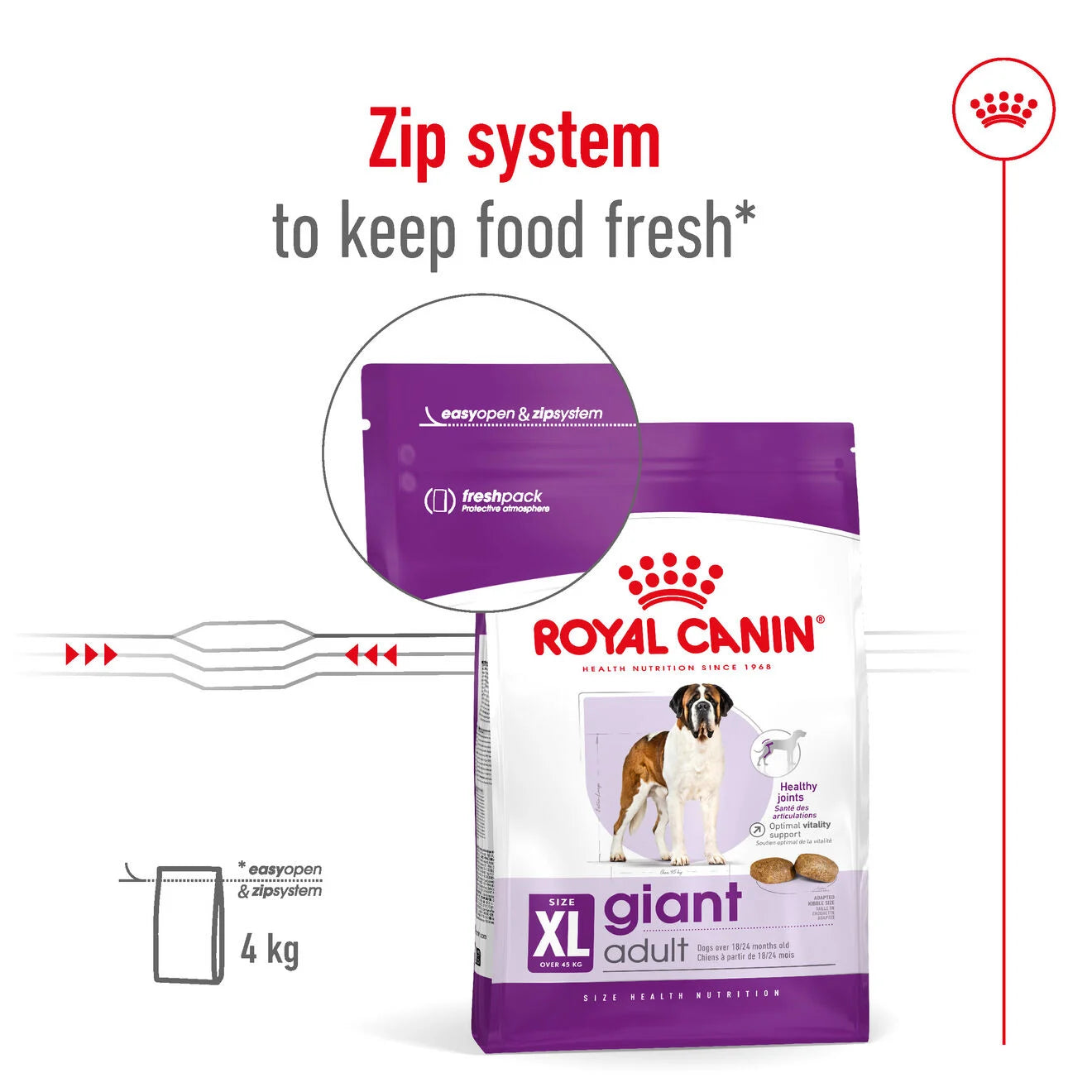 Royal Canin Dry Dog Food for Extra Large Breed Adult Dogs, 15kg