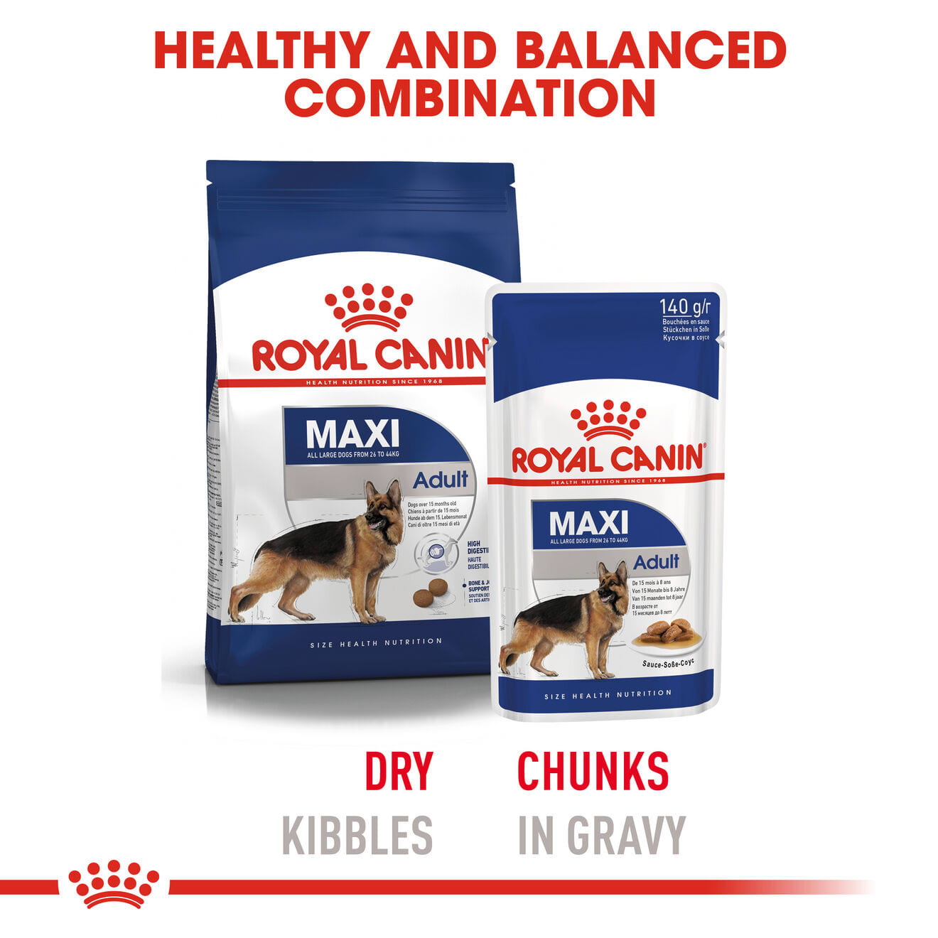 Royal Canin Wet Dog Food Chunks In Gravy for Large Breed Adult Dogs, 140g