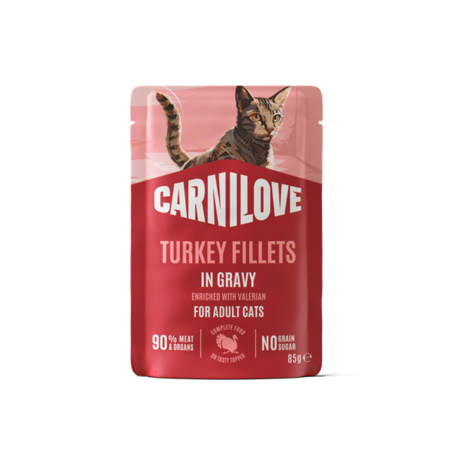 Carnilove Turkey with Valerian Wet Cat Food for Adult Cats, 85g