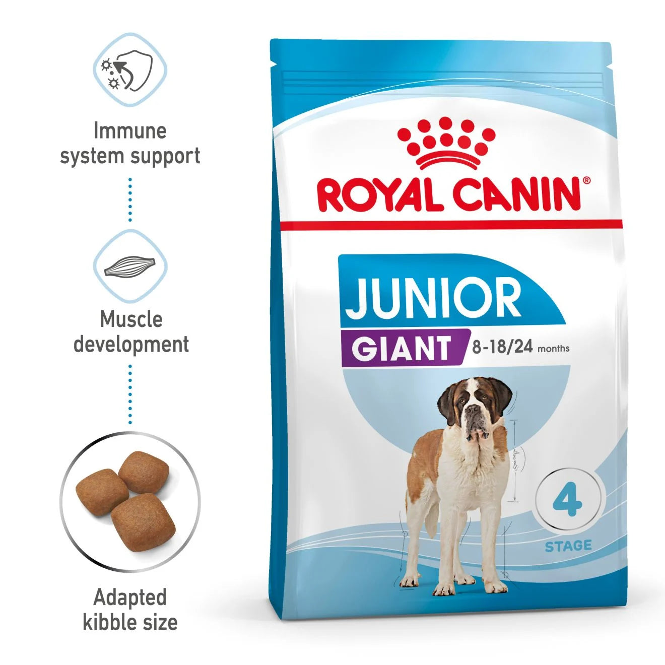 Royal Canin Dry Dog Food for Extra Large Breed Junior Dogs, 15kg