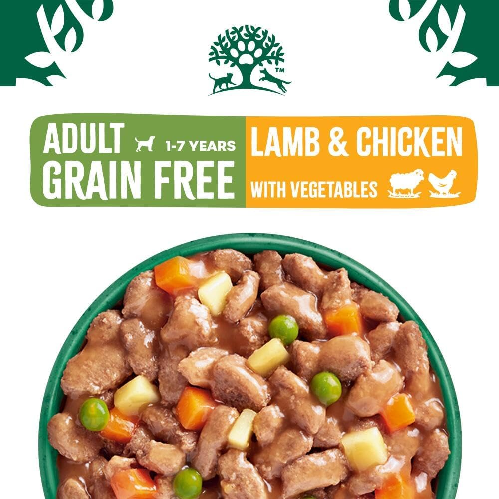 James Wellbeloved Grain Free Lamb & Chicken with Vegetables in Gravy Wet Dog Food, for Adult Dogs 12 x 90g