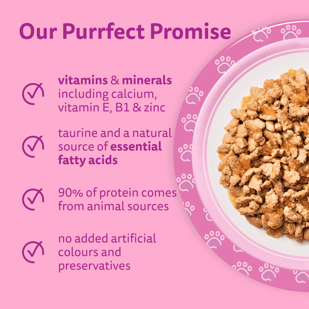 Whiskas Poultry Feasts in Jelly Wet Cat Food for Kittens, 12 x 85g