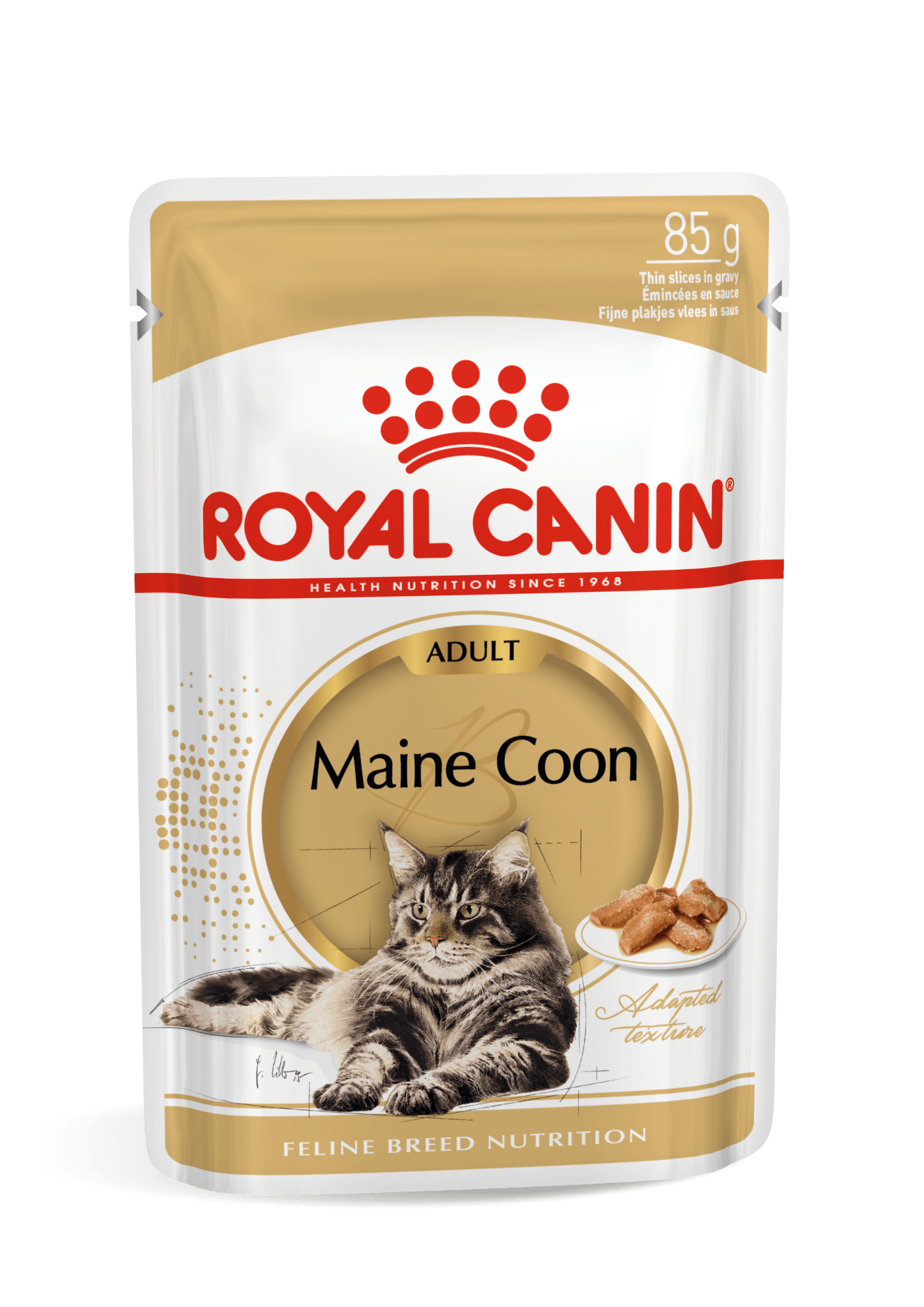 Royal Canin Wet Cat Food Chunks In Gravy for Adult Maine Coon Cats, 85g