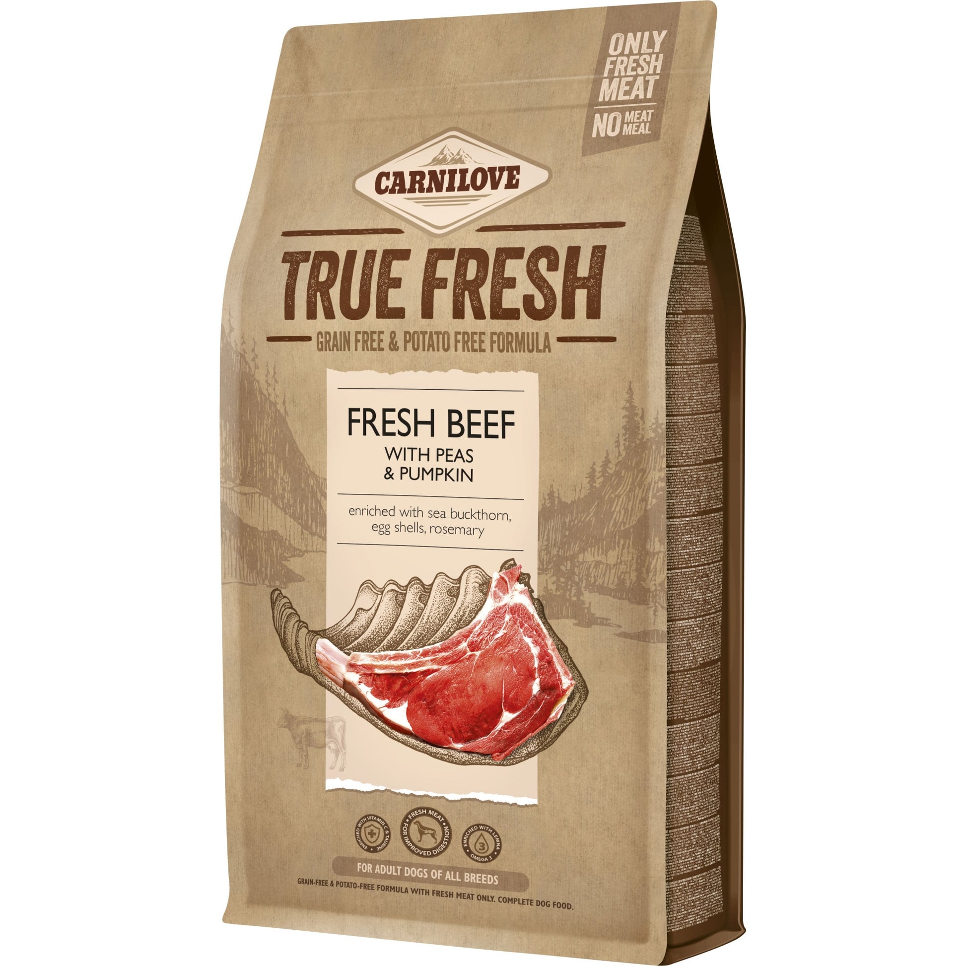 Carnilove True Fresh Beef Dry Dog Food for Adult Dogs