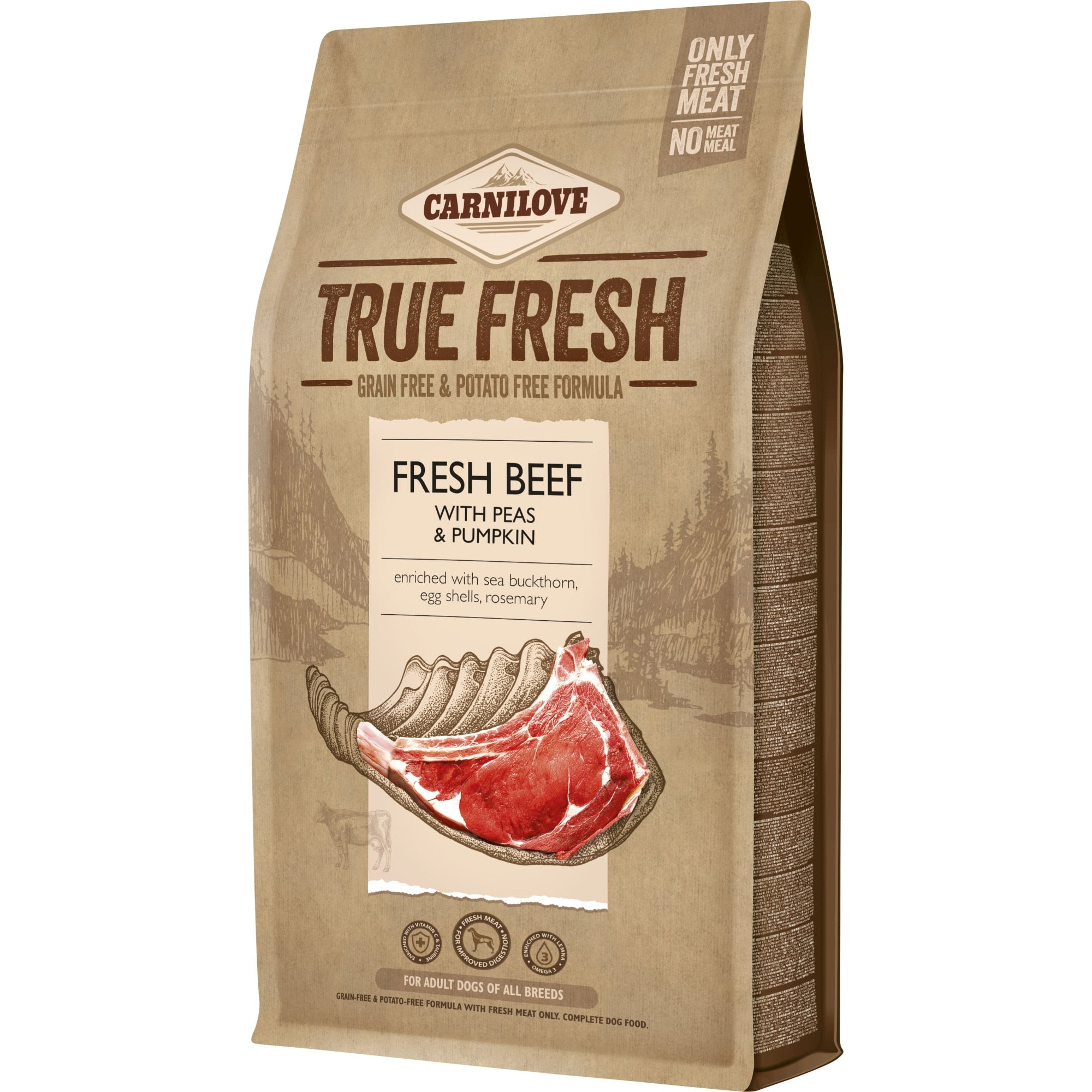 Carnilove True Fresh Beef Dry Dog Food for Adult Dogs