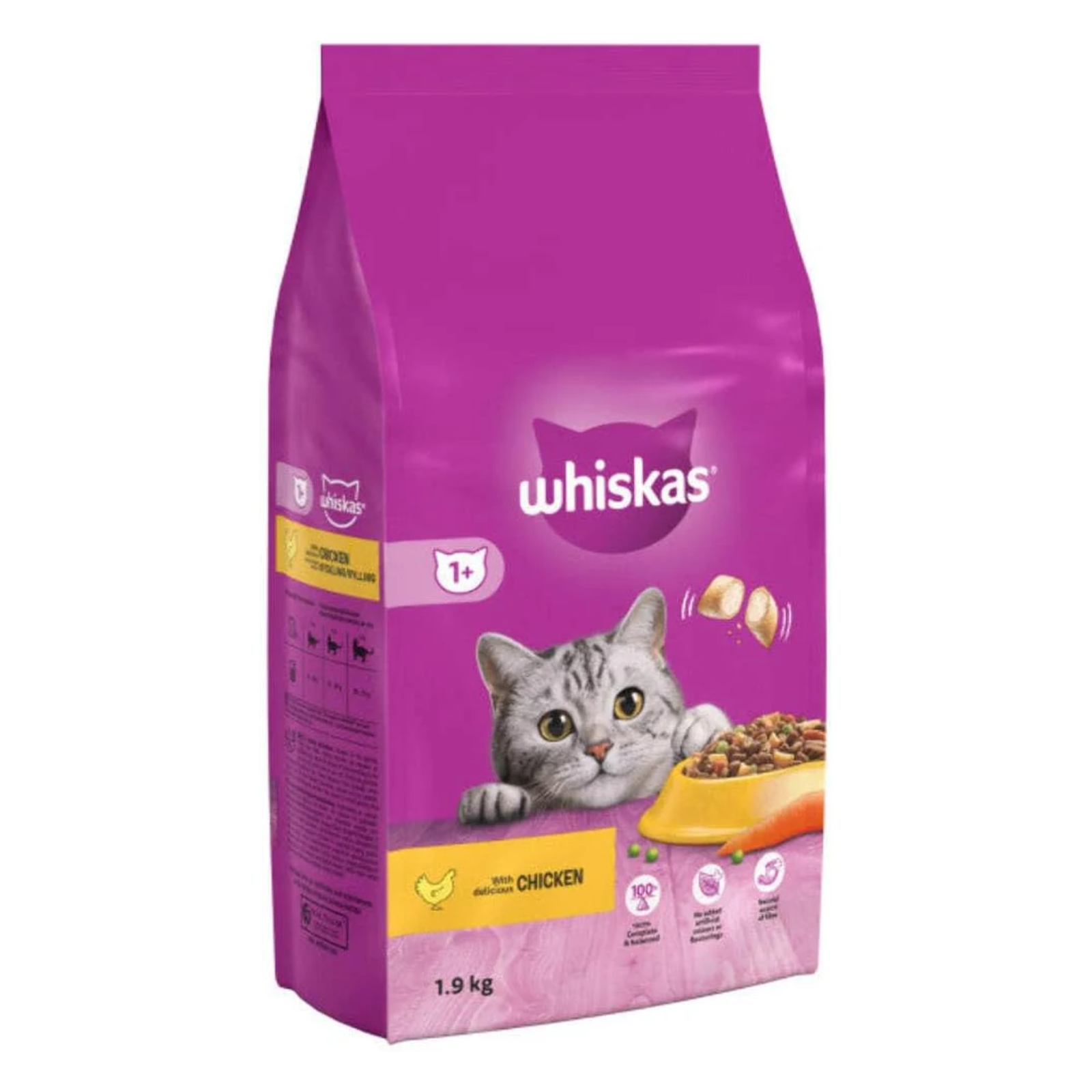 Whiskas Chicken Dry Cat Food for Adult Cats