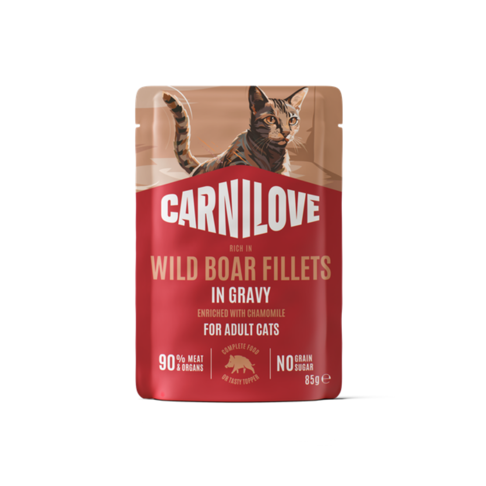 Carnilove Wild Boar with Chamomile Wet Cat Food for Adult Cats, 85g