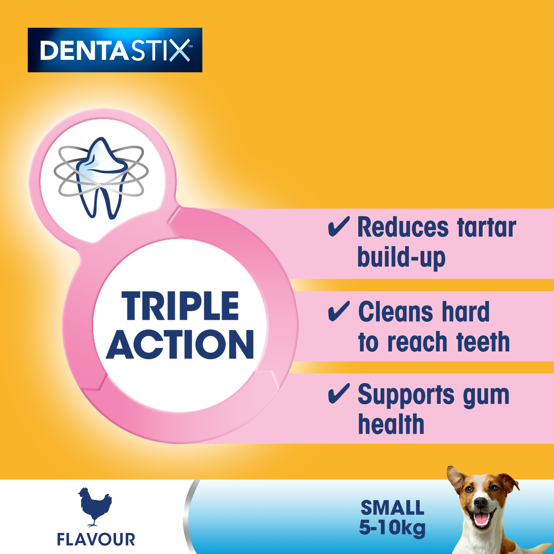 Pedigree Dentastix Daily Dental Dog Treats for Small Breed Dogs, 7 Sticks