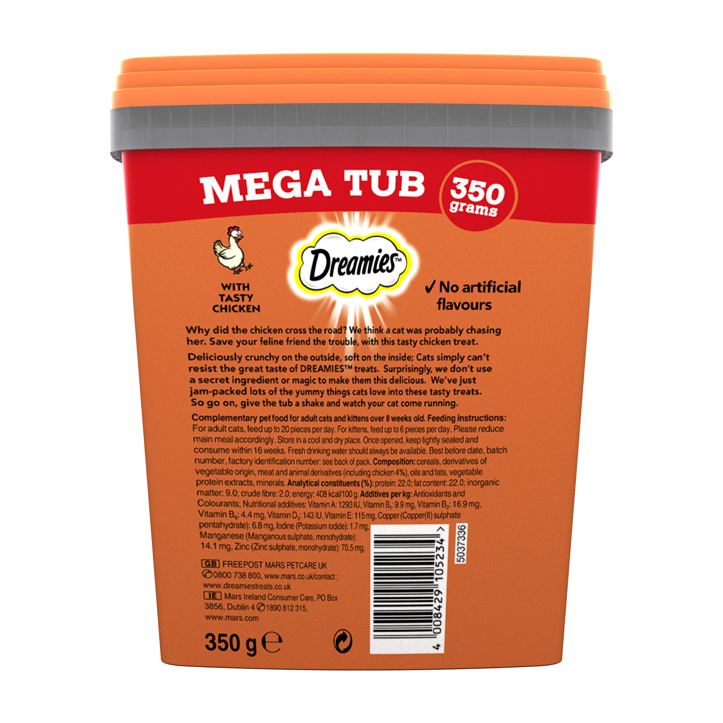 Dreamies Cat Treats with Chicken, 350g Mega Tub