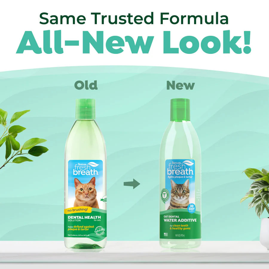 TropiClean Fresh Breath Water Additive for Cats, 473ml