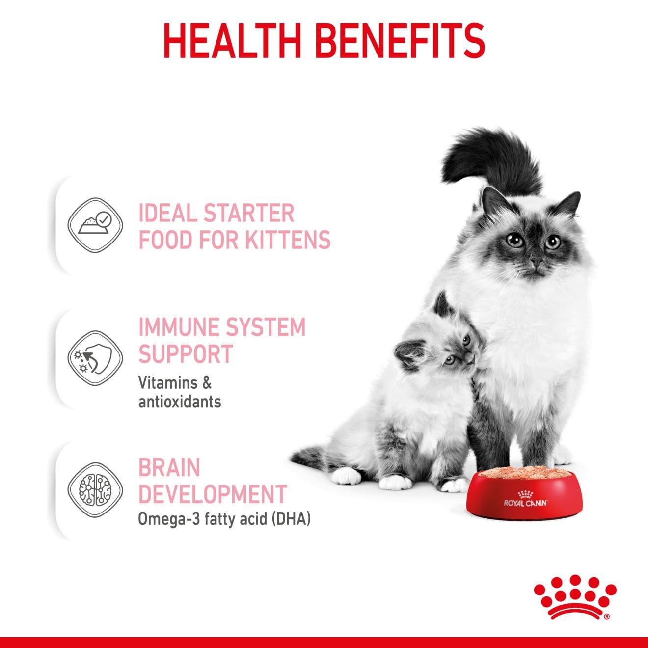 Royal Canin Mother & Babycat Ultra Soft Mousse Wet Cat Food for Adult Cats & Kittens, 195g