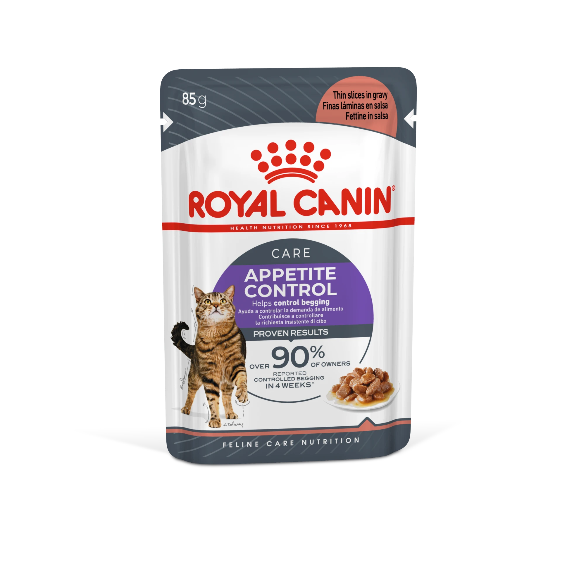 Royal Canin Appetite Control Wet Cat Food Thin Slices In Gravy for Adult Cats, 85g
