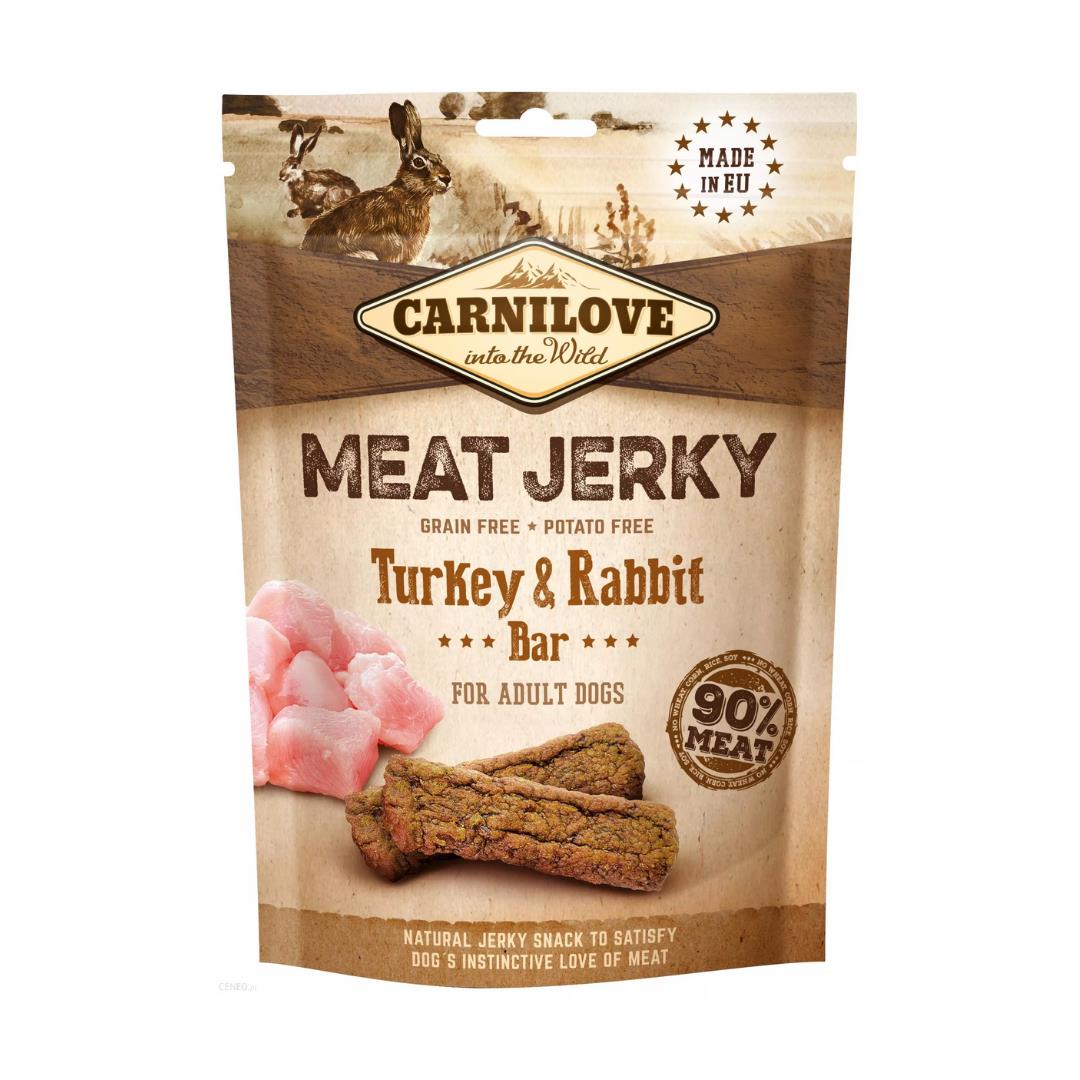 Carnilove Turkey & Rabbit Jerky Bar Dog Treat for Adult Dogs, 100g
