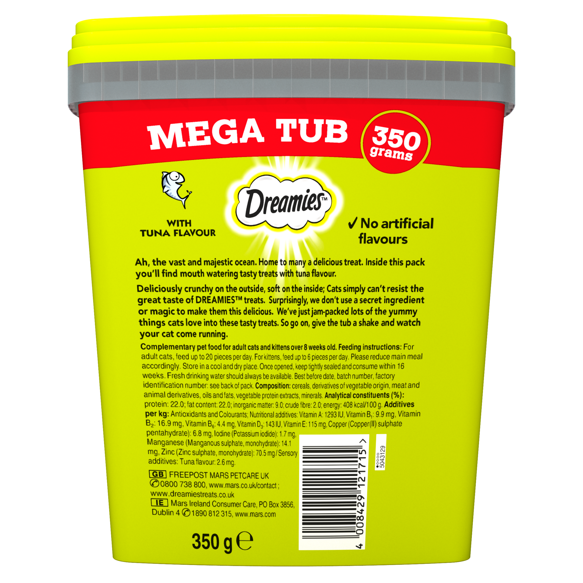 Dreamies Cat Treats with Tuna, 350g Mega Tub