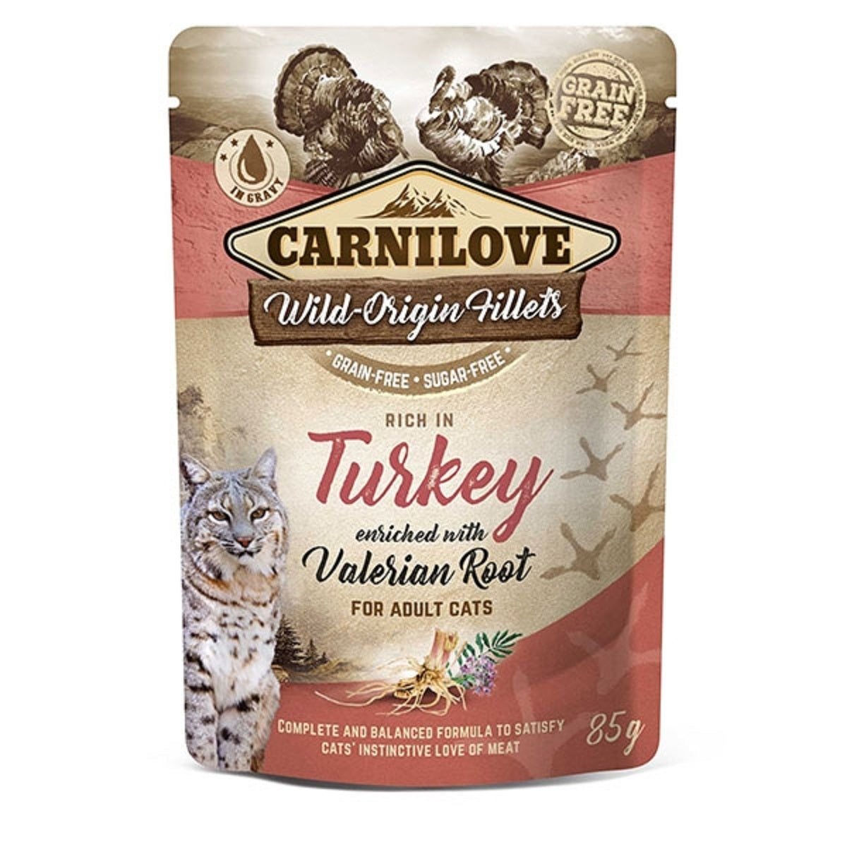 Carnilove Turkey with Valerian Wet Cat Food for Adult Cats, 85g