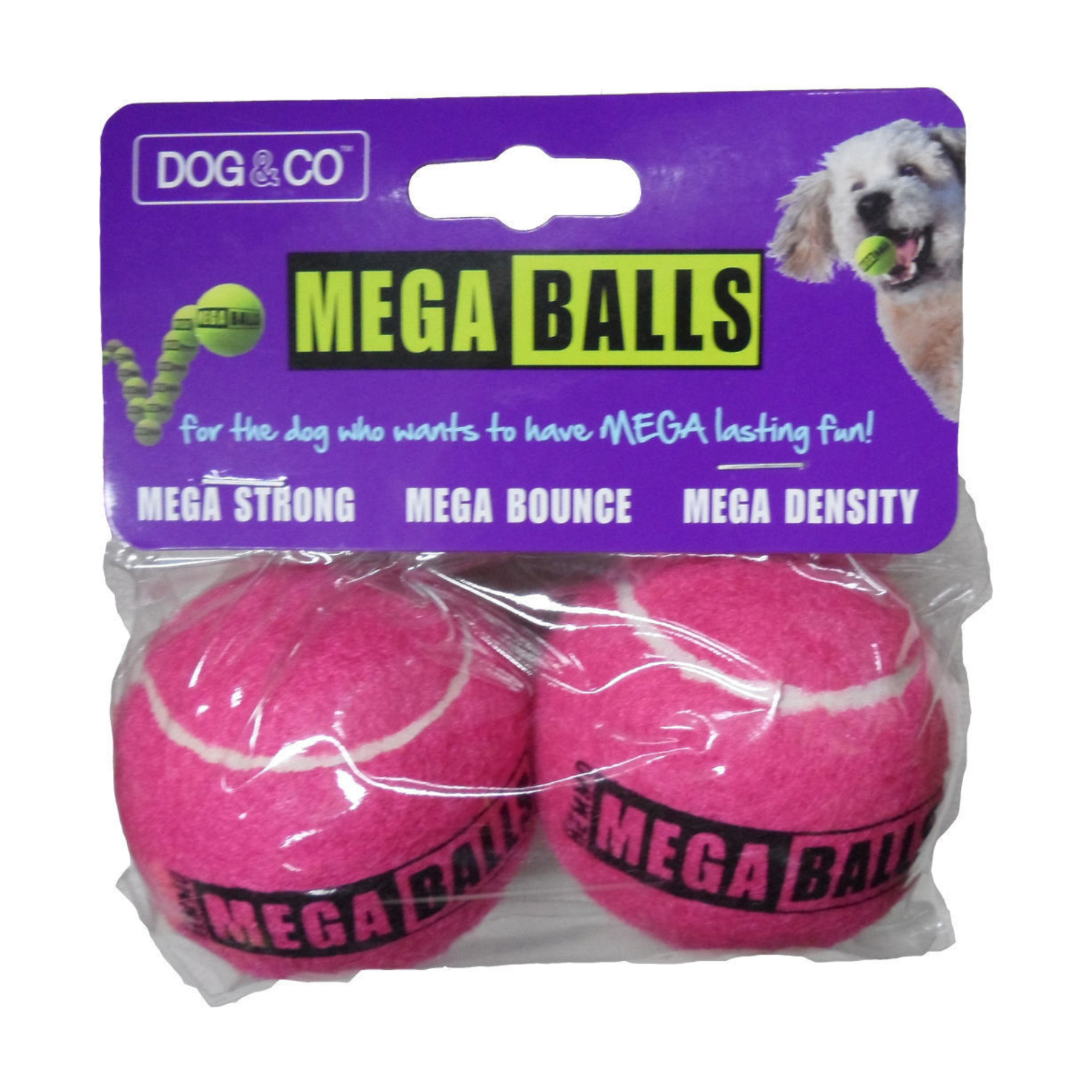 Dog & Co 2.5" Mega Balls Dog Toy, 2 Pack